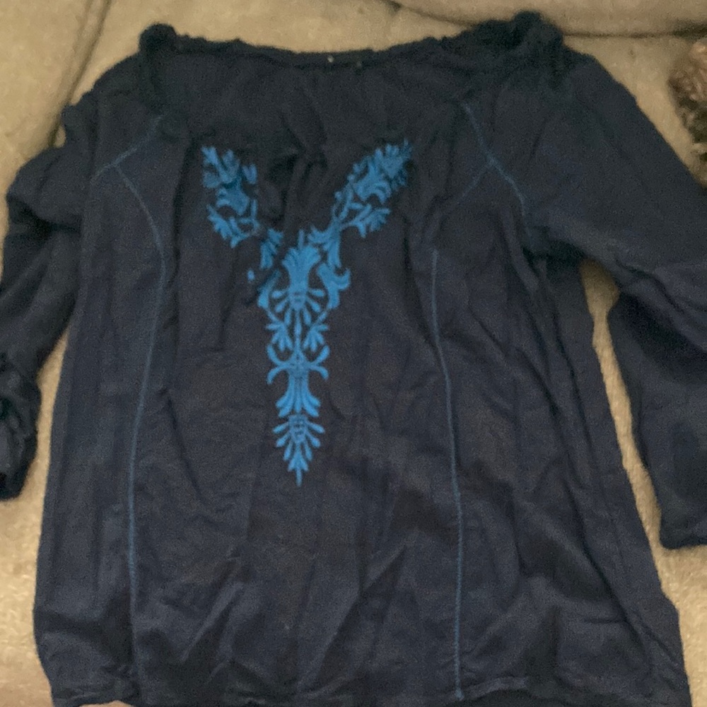 Size S 3/4 Sleeve Navy blue Top